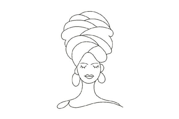 Review: African American Woman Embroidery Design for Business Merch