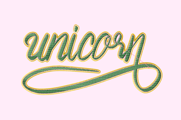 Review: Unicorn End Swash Lettering for Embroidery