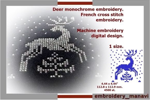 Reviewing Deer French Cross Stitch for Boutique Apparel